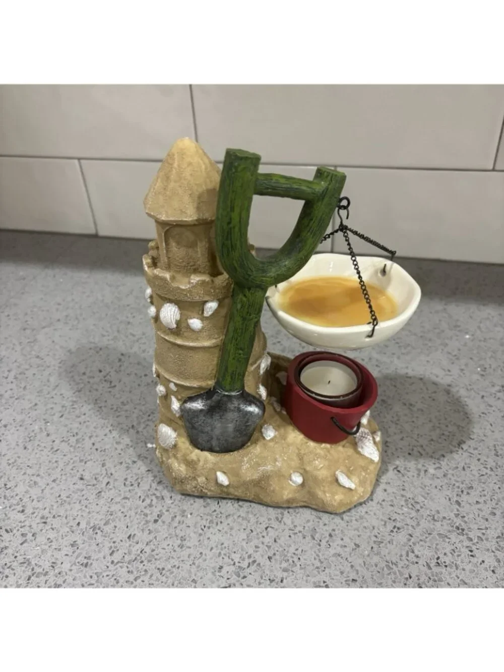 Wax Warmer W/ Box Beach Sand Castle Decor Candle Kirkland Accent Beachy Room